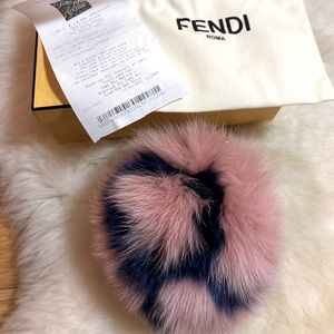 New! Fendi R fox fur bag charm!